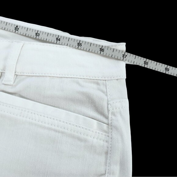 J. Jill Slim Boyfriend White Denim Straight Leg Jeans Women's Size 12 Petite - Picture 10 of 12
